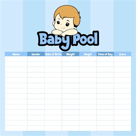 baby betting pool template|Baby Pool Template .